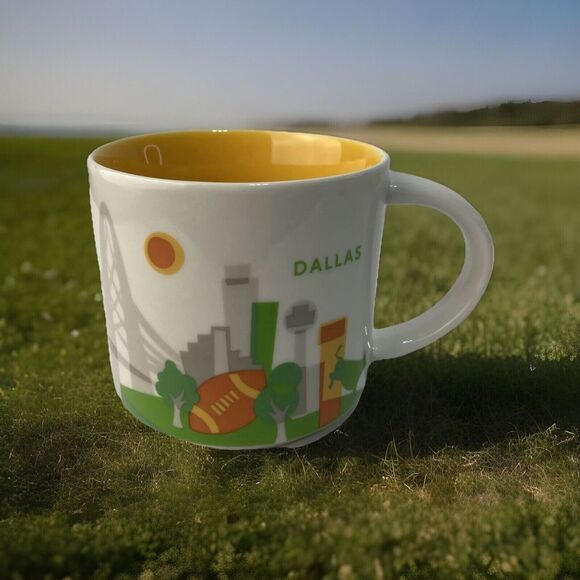 Starbucks Dallas 2015‎ Texas Coffee Tea Mug Cup 14 Oz You Are Here Collection - Picture 1 of 11